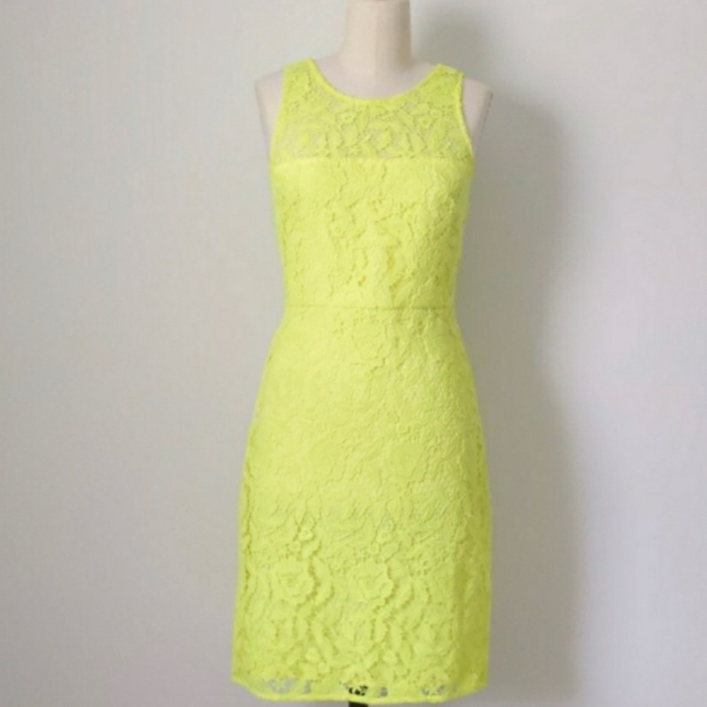 J. Crew lace yellow dress